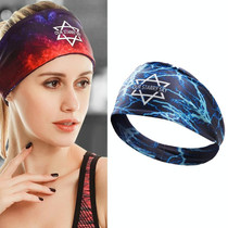 2 PCS Sports Fitness Antiperspirant Headband Sweat-Absorbent Headband Sweatband(Lightning)