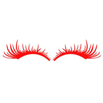 5 Pairs Car Big Lamp Eyebrow Sticker Sexy Eye Eyelash Car Sticker(Red)