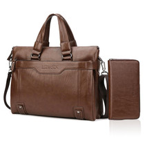WEIXIER 15036-4 Multifunctional Men Business Handbag Computer Briefcase Single Shoulder Bag with Handbag (Brown)