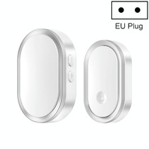 CACAZI A99 Home Smart Remote Control Doorbell Elderly Pager, Style:EU Plug(Silver)