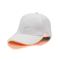 LED Luminous Baseball Cap Male Outdoor Fluorescent Sunhat, Style: Rechargeable, Color:White Hat Orange Light