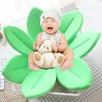 Foldable Bathtub Blooming Sink Lotus Flower Bath Mat Pad for Newborn Baby, Size: 80cm x 80cm x 5cm(Green)