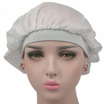 Coconut Nightcap Air Conditioning Cap Long Hair Cap Wide Band Satin Bonnet(White)