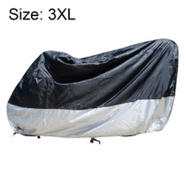 210D Oxford Cloth Motorcycle Electric Car Rainproof Dust-proof Cover, Size: XXXL (Black Silver)