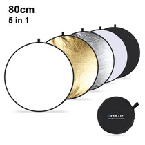 PULUZ 80cm 5 in 1 (Silver / Translucent / Gold / White / Black) Folding Photo Studio Reflector Board