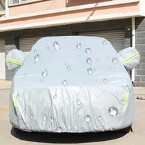 PEVA Anti-Dust Waterproof Sunproof Sedan Car Cover with Warning Strips, Fits Cars up to 5.4m(211 inch) in Length