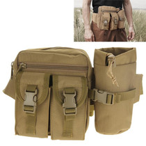 Outdoor Waist Bag with Water Bottle Pouch(Khaki)