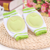 Baby Toddlers Learn To Walk Anti Slip Knee Protector Breathable Knee Pad(Green)