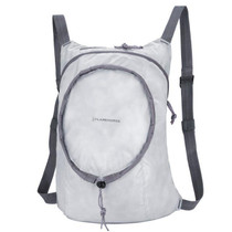 Nylon Waterproof Collapsible Backpack Women Men Travel Portable Comfort Lightweight Storage Folding Bag(White)