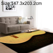 Retro Mat Flannel Velvet Carpet Play Basketball Game Mats Baby Crawling Bed Rugs, Size:147.3x203.2cm(Half Guitar)