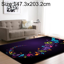 Retro Mat Flannel Velvet Carpet Play Basketball Game Mats Baby Crawling Bed Rugs, Size:147.3x203.2cm(Musical Symbol)
