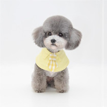 Pet Shawl Scarf Saliva Towel Dog Clothes Accessories, Size:L(Yellow)