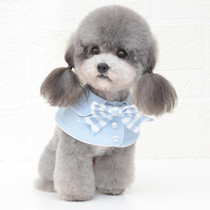 Pet Accessories Dog Small Shawl Bib Saliva Towel Triangle Scarf, Size:L(Light Blue)