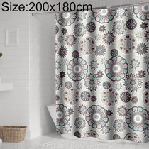 Bohemian Mandala Shower Curtains Bathroom Geometric Waterproof Bath Curtain, Size:200x180cm