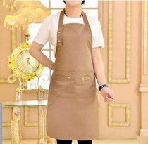 2 PCS Canvas Apron Milk Tea Coffee Shop Baking Restaurant Fashion Men and Women Overalls(Brown)