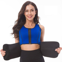 Neoprene Corset Yoga Vest Sweat Suit Postpartum Belly Belt, Size:XXL(Blue)