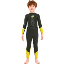 DIVE & SAIL M150501K Children Warm Swimsuit 2.5mm One-piece Wetsuit Long-sleeved Cold-proof Snorkeling Surfing Anti-jellyfish Suit, Size: L(Gray)