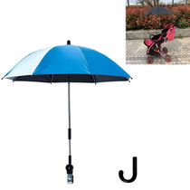 Stroller Universal Stroller Umbrella Sliding Baby Artifact Vinyl Anti-UV Universal Clip Sun And Rain Dual-use Umbrella(Blue)