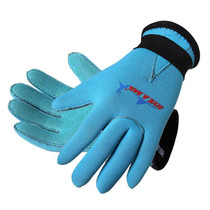 DIVE&SAIL 3mm Children Diving Gloves Scratch-proof Neoprene Swimming Snorkeling Warm Gloves, Size: XL for Aged 12-14(Blue)