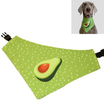 Refreshing Avocado Pet Scarf Three-layer Thickened Waterproof Saliva Towel, Size: XXL