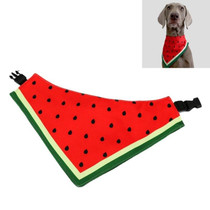 Watermelon Pattern Dog Scarf Three-layer Thick Waterproof Saliva Towel, Size: M