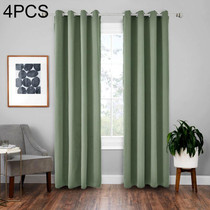 4 PCS High-precision Curtain Shade Cloth Insulation Solid Curtain, Size:4284 Inch107213CM(Green)