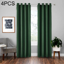 4 PCS High-precision Curtain Shade Cloth Insulation Solid Curtain, Size:5295 Inch132240CM(Dark Green)