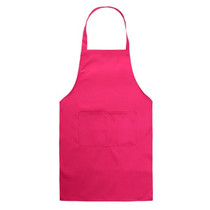 2PCS Kitchen Chef Aprons Cooking Baking Apron With Pockets(Rose Red)