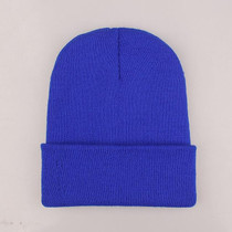 Simple Solid Color Warm Pullover Knit Cap for Men / Women(Royal Blue)