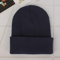 Simple Solid Color Warm Pullover Knit Cap for Men / Women(Dark grey)