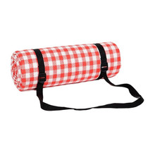 FP1409 6mm Thickened Moisture-Proof Beach Mat Outdoor Camping Tent Mat Without Storage Bag, Size:150x200cm(Red White Grid)