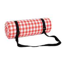 FP1409 6mm Thickened Moisture-Proof Beach Mat Outdoor Camping Tent Mat Without Storage Bag, Size:200x200cm(Red White Grid)