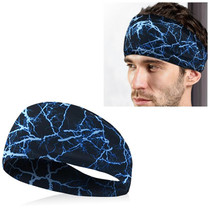Absorbent Cycling Yoga Sport Sweat Headband Men Sweatband For Men and Women Yoga Hair Bands Head Sweat Bands Sports Safety(Blue)