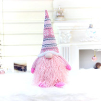 Christmas Faceless Dolls Holiday Decorations Children Gift, Style:32013(Pink)