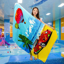 Extra Long Bath Towel Hawaiian Island Style Cotton Beach Cushion Towel 180x105 Cm(Beach Sports Car BT19-3)