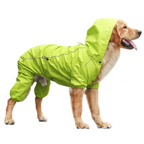 Medium & Large Dog Raincoats Pet Four-Legged Cloak Raincoat, Size: L(Fluorescent Green)