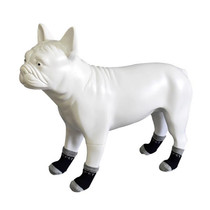 2 Sets HCPET M1911 Dog Indoor Car Cotton Socks Pet Anti-Scratch Socks, Size: L(Dark Grey)