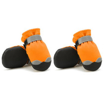 Pet Waterproof Non-Slip Wear-Resistant Snow Boots Four Seasons Dog Shoes, Size: 8(Orange)