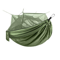 Encryption Mosquito Net Hammock Outdoor Camping Anti-Mosquito Net Gauze Hammock, Size: 260x140cm(Army Green)