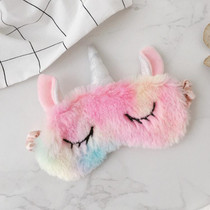 2 PCS Stuffed Plush Toy Soft Unicorn Mask Eyeshade