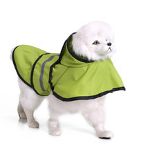 Pet Reflective Raincoat Large Dog Poncho, Size: S(Fluorescent Green)