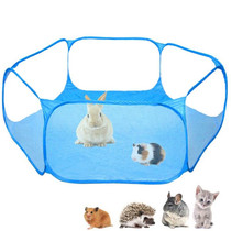 Portable Small Animal Game Fence Folding Outdoor Interior Pet Tent(Blue Opp Bag)