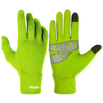 BOODUN B271054 Outdoors Ridding Full Finger Gloves Mountaineering Silicone Sliding Touch Screen Gloves, Size: L(Fluorescent Green)
