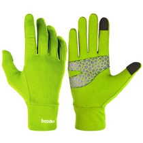 BOODUN B271054 Outdoors Ridding Full Finger Gloves Mountaineering Silicone Sliding Touch Screen Gloves, Size: M(Fluorescent Green)