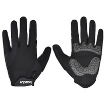 Boodun Riding Gloves Splicing Long Finger Bike Gloves Outdoor Sports Gloves, Size: XXL(Black)