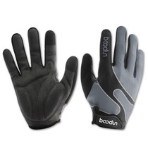 Boodun Bicycle Gloves Long Finger Cycling Glove Sports Outdoor Elastic Touch Screen Gloves, Size: L(Silver)
