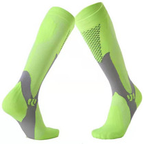 3 Pairs  Magic Compression Elastic Socks Men And Women Riding Socks Football Socks, Size: L / XL(Green)