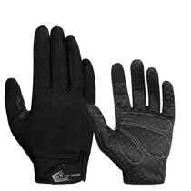 WEST BIKING YP0211223 Full-Finger Gloves For Cycling Shock Absorption Non-Slip Touch Screen Gloves, Size: L(Black)