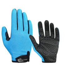 WEST BIKING YP0211223 Full-Finger Gloves For Cycling Shock Absorption Non-Slip Touch Screen Gloves, Size: XL(Blue)