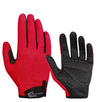 WEST BIKING YP0211223 Full-Finger Gloves For Cycling Shock Absorption Non-Slip Touch Screen Gloves, Size: L(Red)